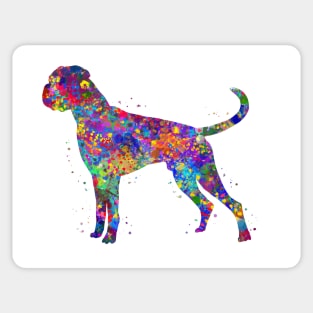 Boxer Dog watercolor Sticker